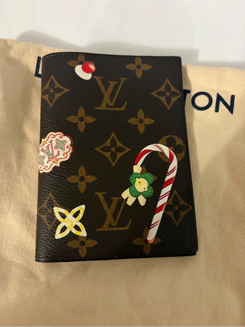 Louis Vuitton Brown Monogram Card & Key Holder with Festive Motifs
